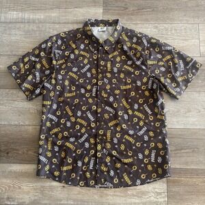 San Diego Padres Aloha Shirt Men XL Brown Friar Southwest SGA Collectible MLB